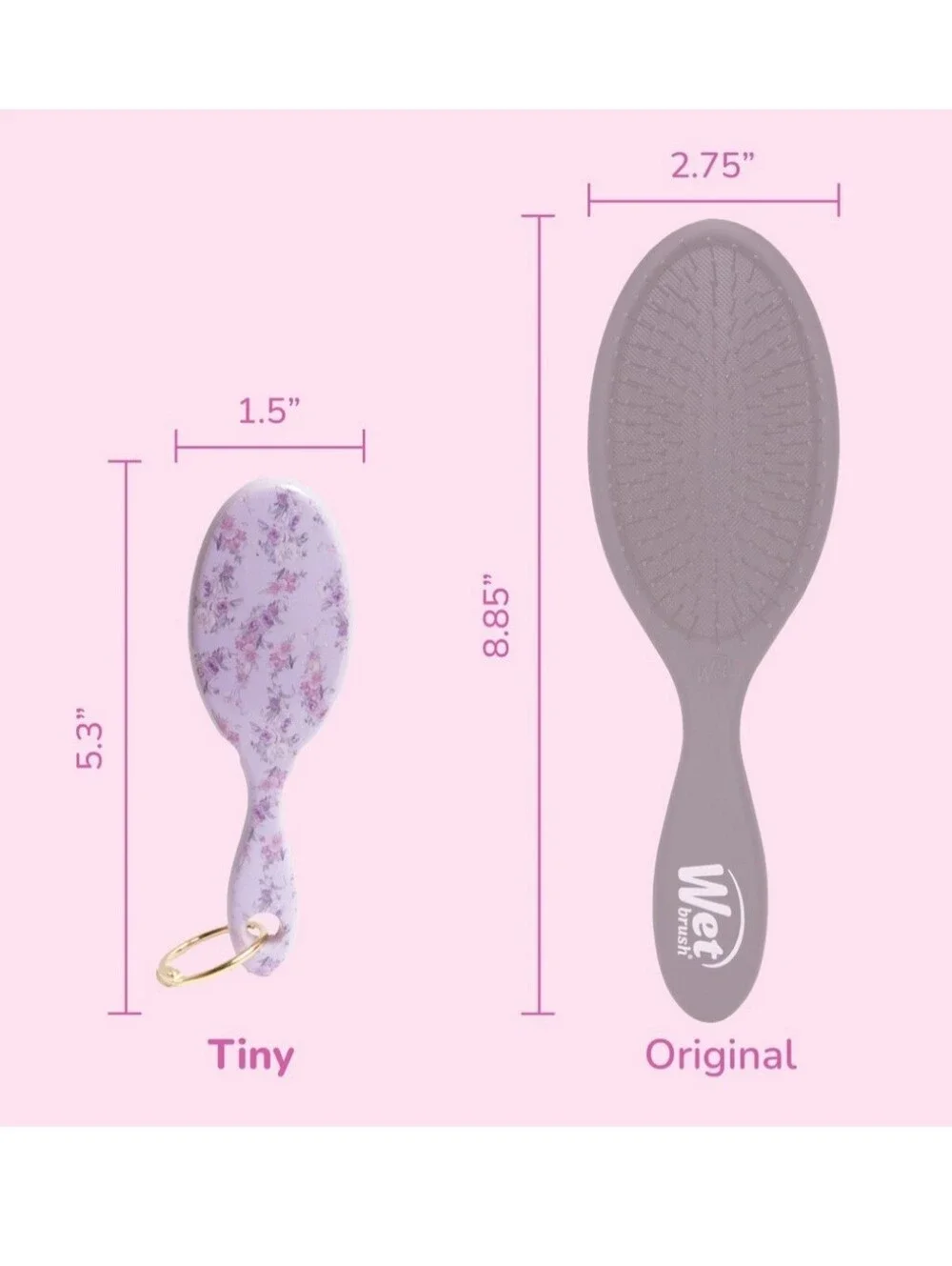 NWT LoveShackFancy x Wet Brush Limited Edition Keychain Detangler Hibiscus Happy